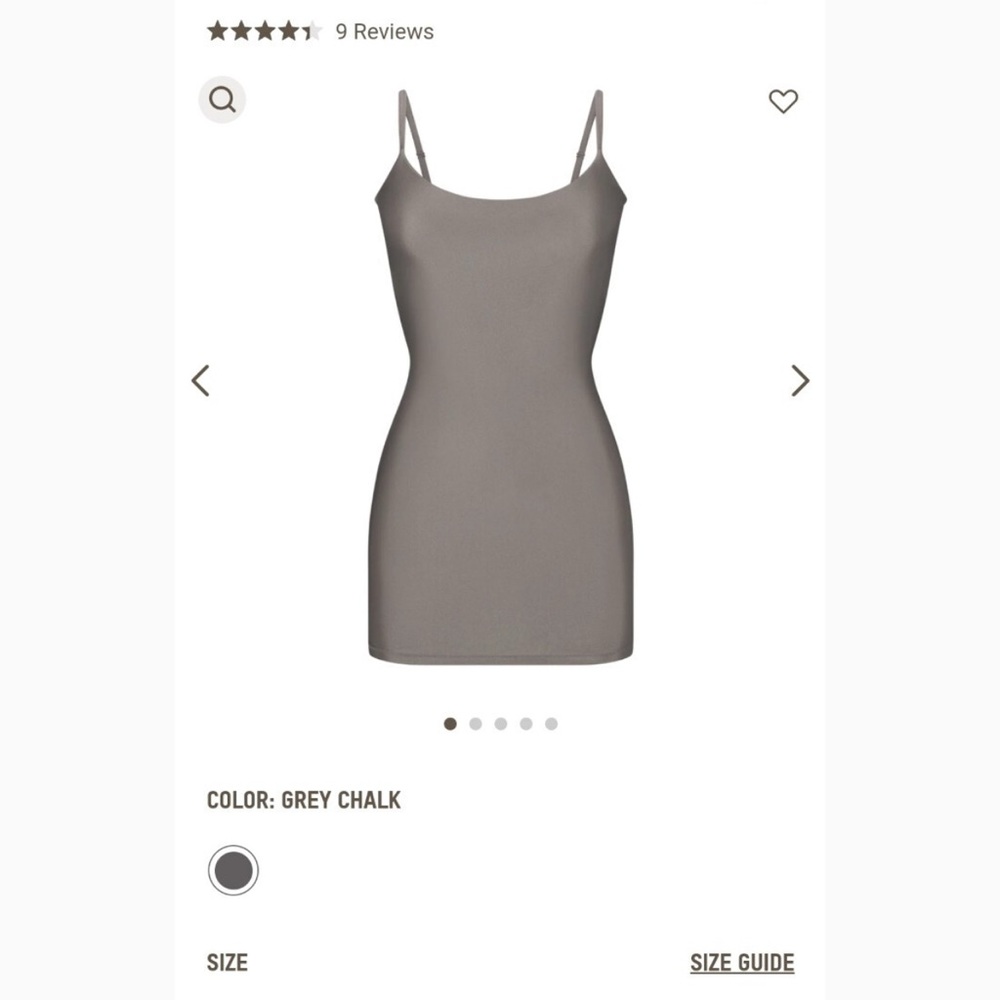 Skims shine spandex mini dress